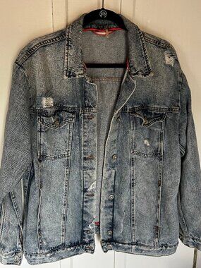 Free People Distressed Jean Jacket
